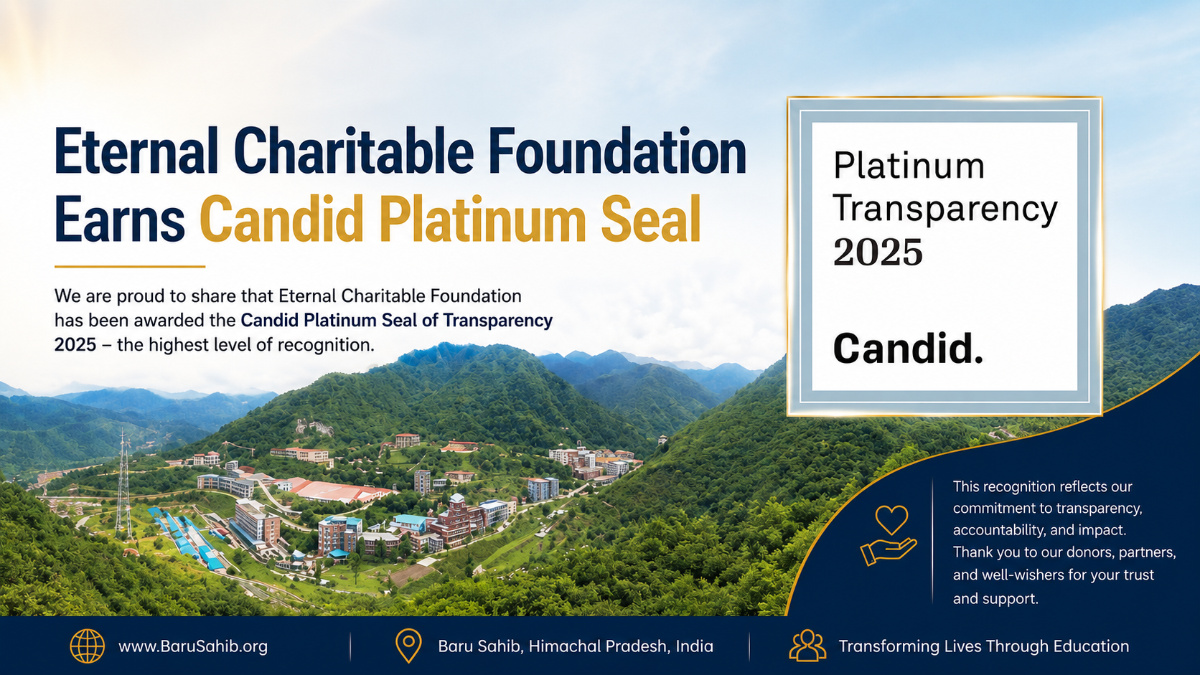 Eternal Charitable Foundation Earns Candid Platinum Seal of Transparency
